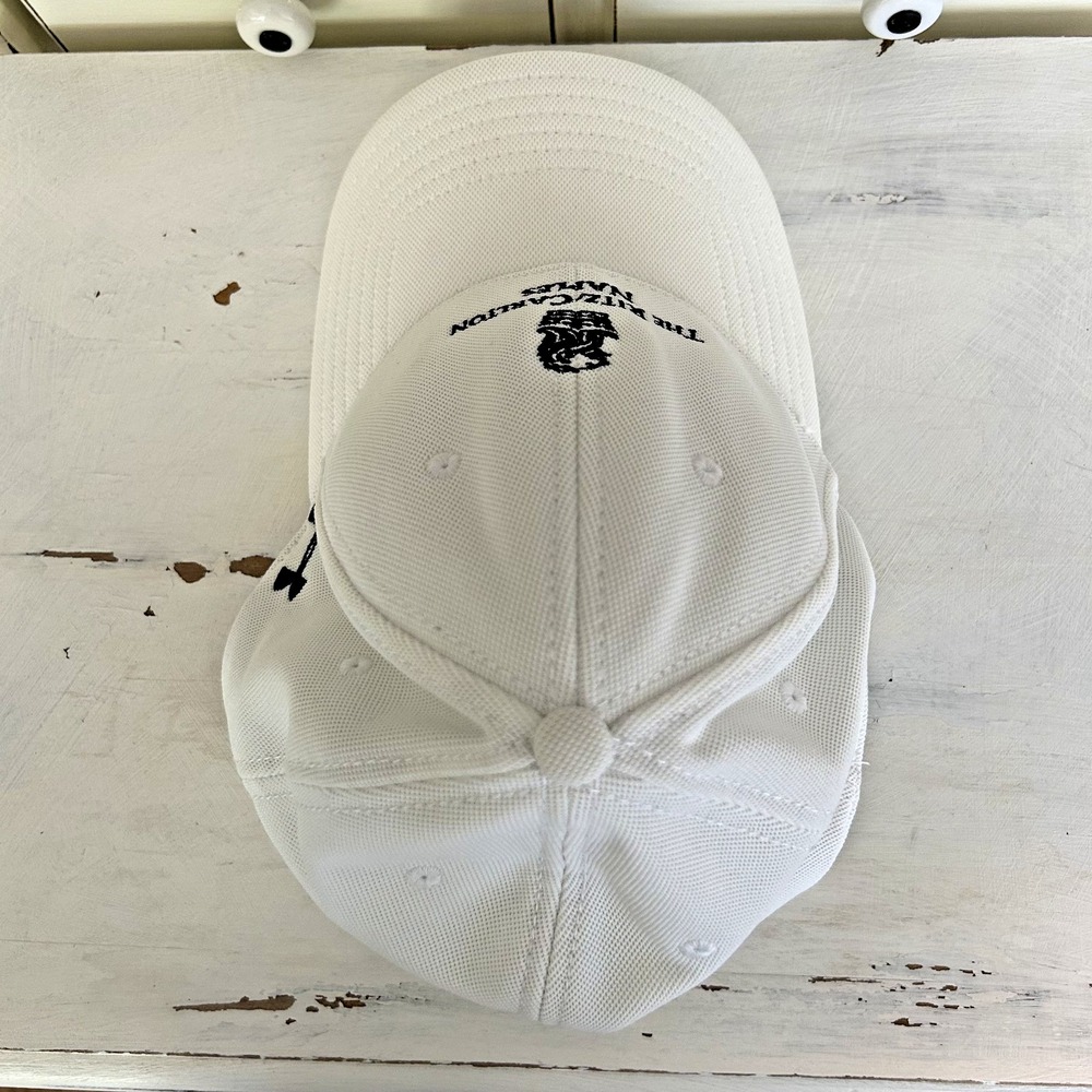 The Ritz Carlton Naples Under Armour Mens Hat Cap White Black Embroidered Med/Lg - Picture 6 of 11